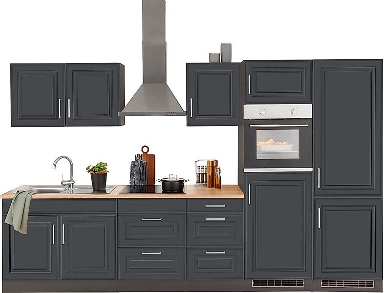 KOCHSTATION Küchenzeile "KS-Stockholm" Breite 330 cm, mit hochwertigen MDF günstig online kaufen