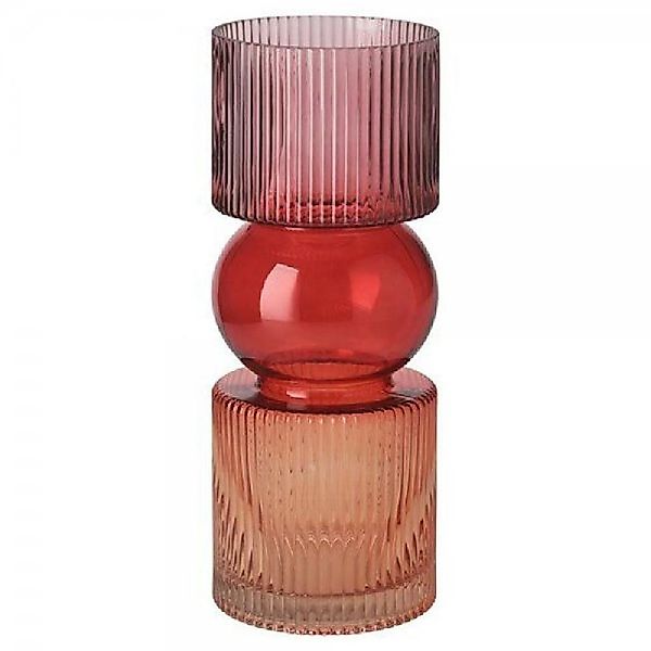 Giftcompany Dekovase Vase Jacquard Streifen Rot günstig online kaufen