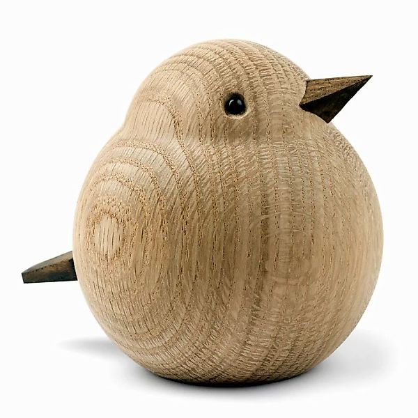 Holztier Papa Spatz - Dekofigur 9,3 x 11,5 x 10 cm Eiche natur günstig online kaufen