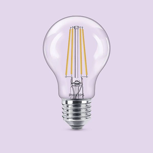Philips LED-Lampe E27 A60 7W 806lm 2700K Filament 3er-Pack günstig online kaufen