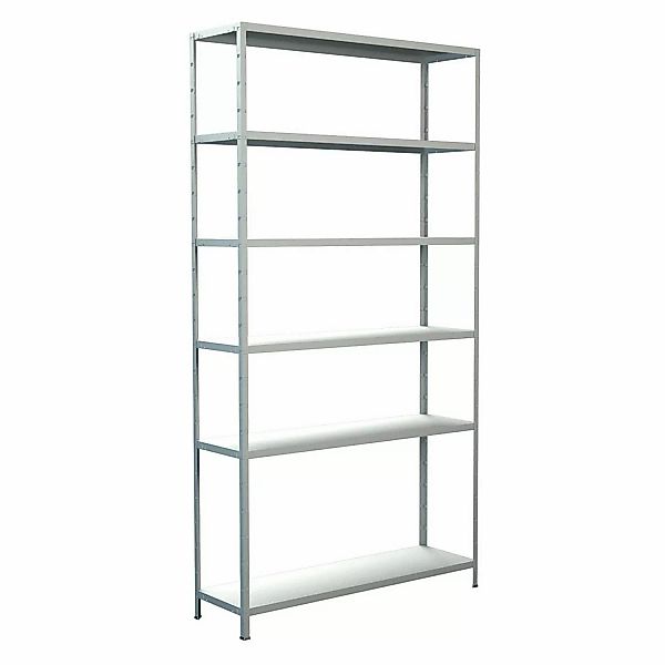 Schulte Steck-Grundregal 230 cm x 120 cm x 35 cm Weiß günstig online kaufen