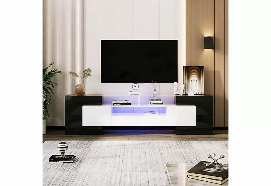 Celya TV-Schrank Stilvoller TV-Schrank,LED-Beleuchtung Wohnzimmermöbel Hoch günstig online kaufen