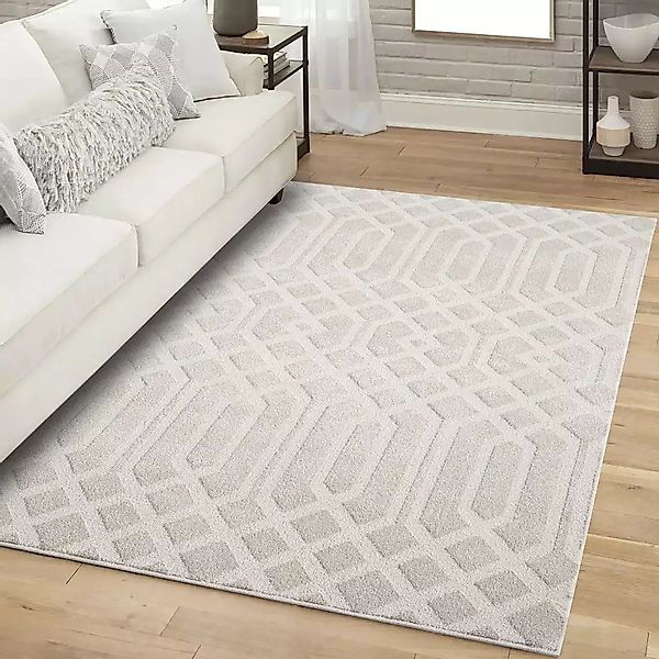 Carpet City Teppich "FLAIR138" rechteckig 11 Höhe Kurzflor-Teppich, Skandi- günstig online kaufen