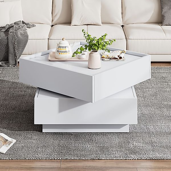 STILVORA Couchtisch Wohnzimmertsich mit drehbare Tischplatte,Sofatisch günstig online kaufen