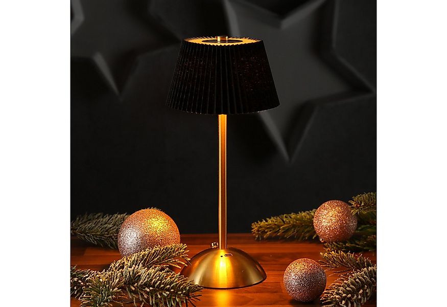 MARELIDA Tischleuchte LED Tischlampe mit Schirm wiederaufladbar dimmbar 3 L günstig online kaufen