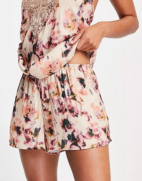 Lindex – Ella M Nora – Shorts mit verwaschenem Blumenprint-Mehrfarbig günstig online kaufen