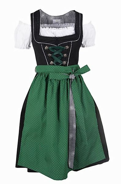 Ramona Lippert Dirndl Pia 3-teiliges Trachtenkleid Damen schwarz grün Rockl günstig online kaufen