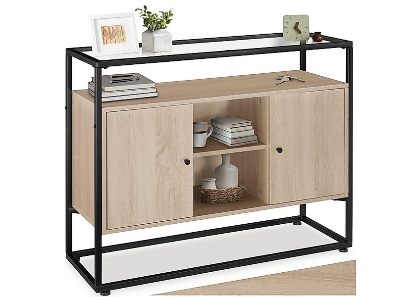 tectake Sideboard Kommode Oldham 100x38x80,5cm, Industrial Style günstig online kaufen