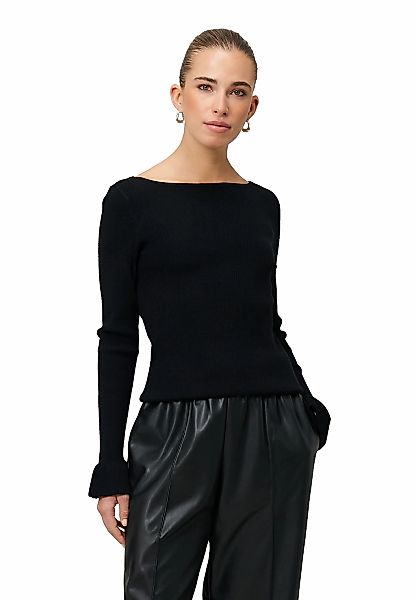 Zero Strickpullover "Damen mit Volants am Ärmel" 1 tlg. Volant günstig online kaufen