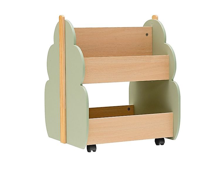 COSTWAY Kinderregal 2 Ebenen Spielzeugregal, mit Rollen, 52 x 46 x 62,5cm günstig online kaufen