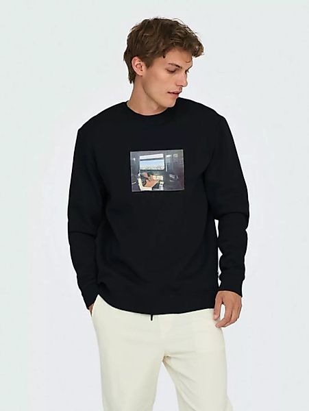 ONLY & SONS Sweatshirt Sweatshirt mit Print Rundhals langarmig lässig 7844 günstig online kaufen