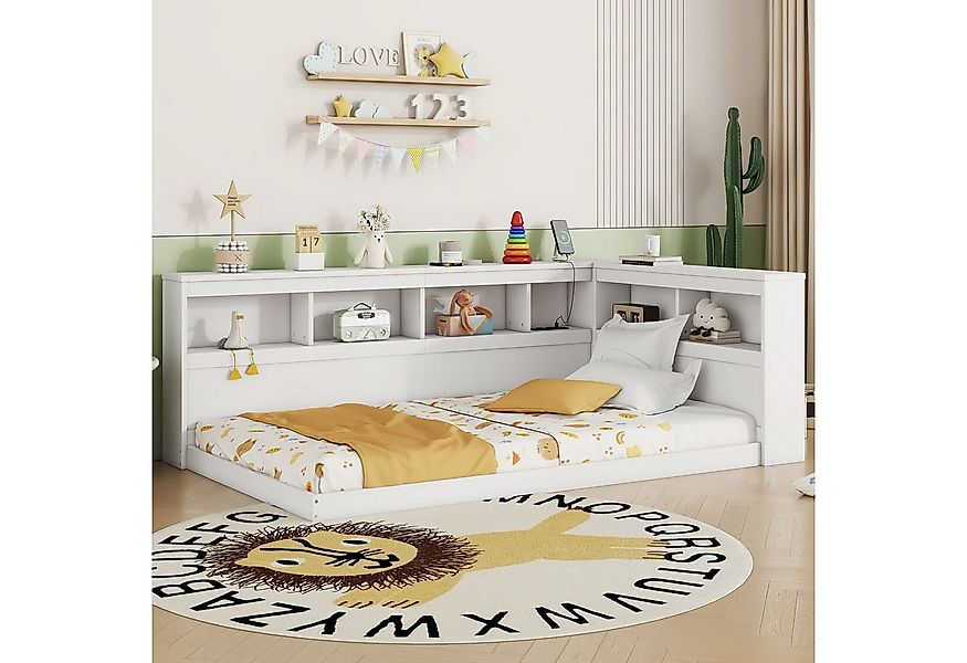 TavilaEcon Einzelbett Tagesbett mit Steckdose und 2 USB-Anschlüssen, mit Ab günstig online kaufen