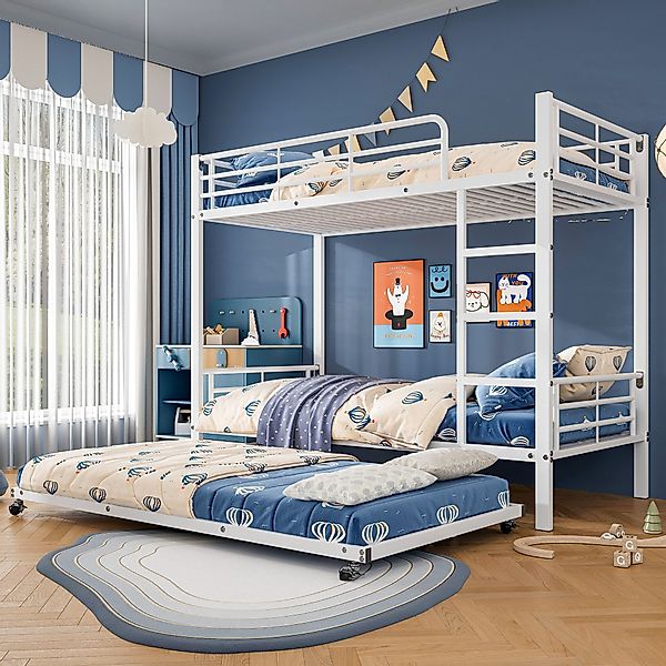 Flieks Etagenbett, Dreierbett Metallbett 90x200cm mit günstig online kaufen