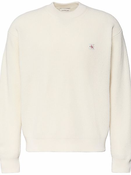 Calvin Klein Jeans Rundhalspullover "LS EZ COTTON WAFFLE CRWNK SWTR 9", Run günstig online kaufen