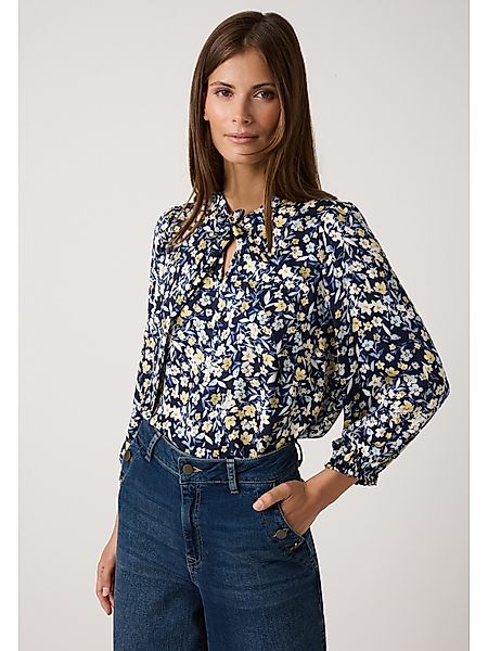 MORE&MORE Klassische Bluse Schlupfbluse Viskose, 3/4 günstig online kaufen