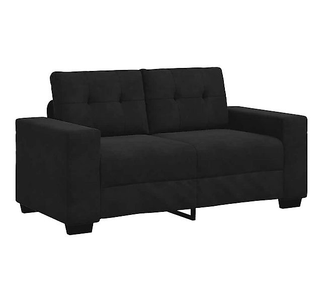 vidaXL Sofa Zweisitzer-Sofa Schwarz 160x77x82 cm Samt, 1 Teile günstig online kaufen