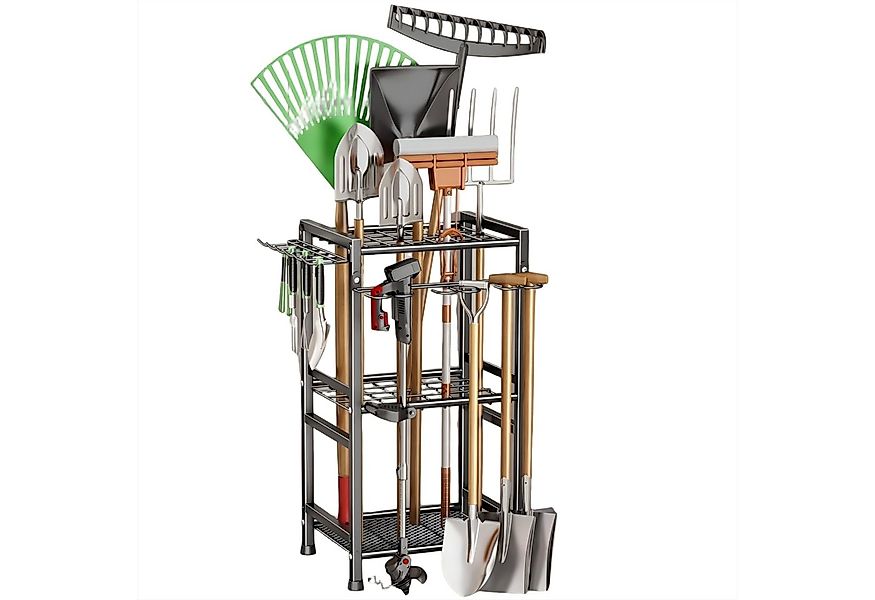 Forrlite Gartengerätehalter Gartengerätehalter mit Haken, Aufbewahrungsrega günstig online kaufen