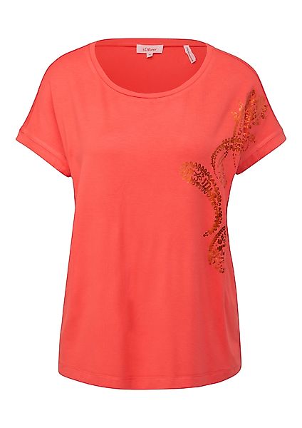 s.Oliver Print-Shirt mit Pailletten günstig online kaufen