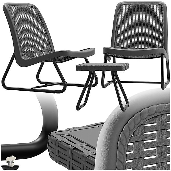 tectake Sitzgruppe Balkonmöbel Modica in Rattanoptik günstig online kaufen