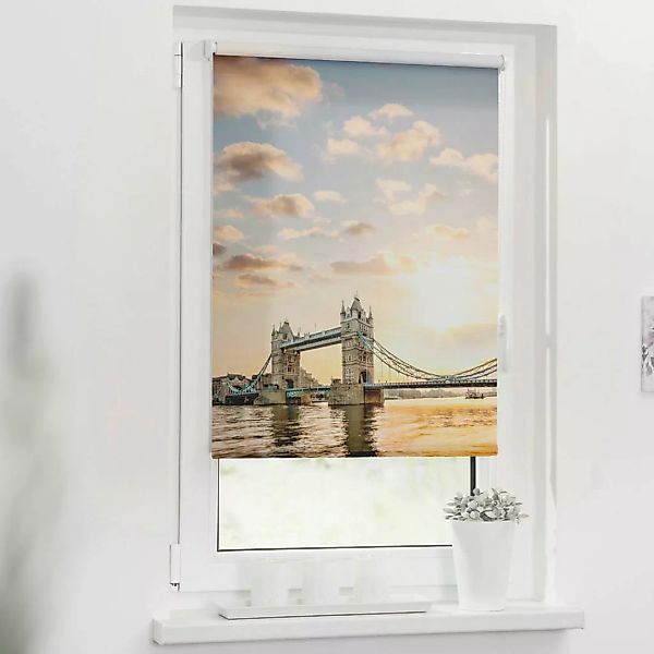 Verdunkelungsrollo Tower Bridge rot B/L: ca. 60x150 cm günstig online kaufen