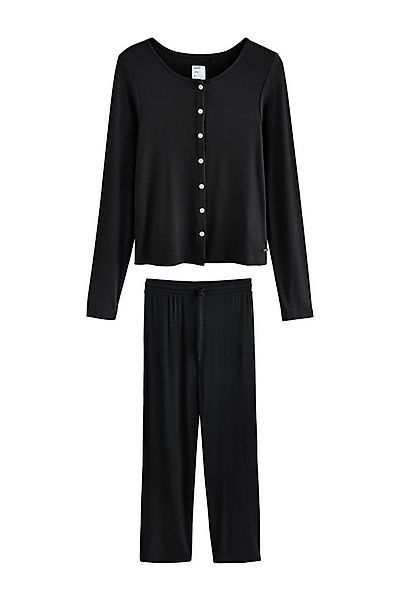 Next Pyjama Gerippter Langarm-Pyjama (2 tlg) günstig online kaufen