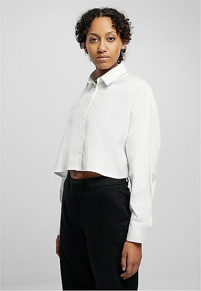 URBAN CLASSICS Langarmhemd Ladies Cropped Oversized Blouse günstig online kaufen