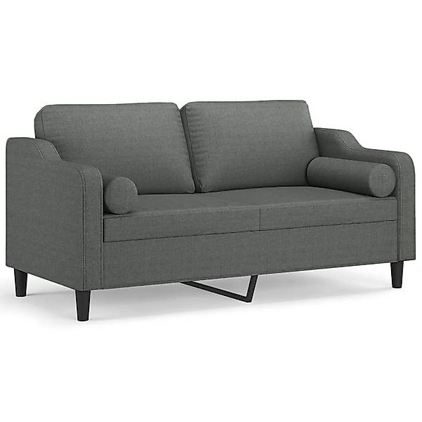 vidaXL Sofa, 2-Sitzer-Sofa mit Zierkissen Dunkelgrau günstig online kaufen