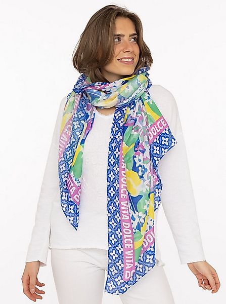 Zwillingsherz Schal "Zitronen Mosaik ", farbenfrohes Muster mit Zitronen, S günstig online kaufen