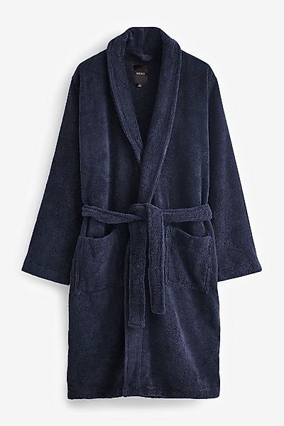 Next Herrenbademantel Signature Bademantel aus Baumwollfrottee, Baumwolle günstig online kaufen