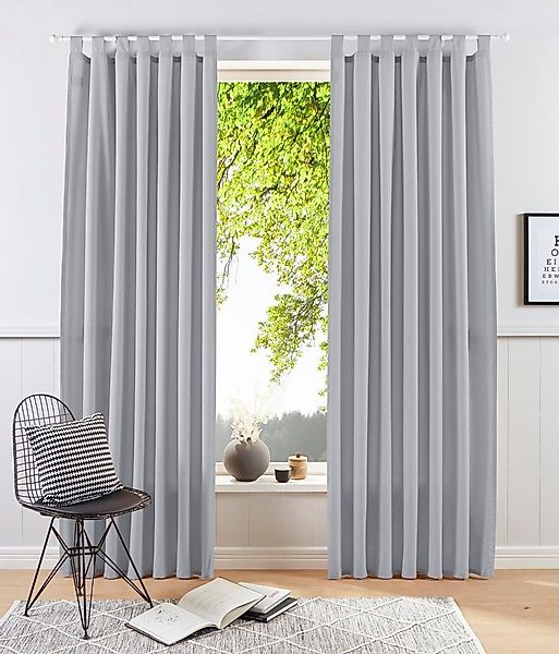 OTTO home Vorhang Raja (2 St), Schlaufen, blickdicht, Polyester, 2er-Set, B günstig online kaufen