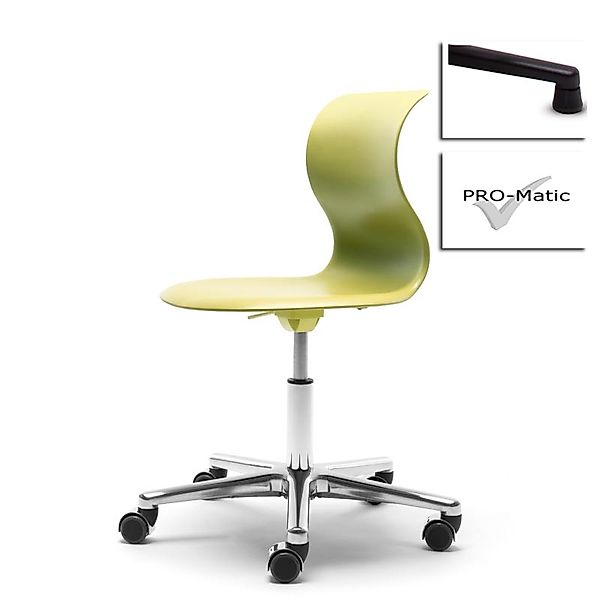 Kinderstuhl Pro 5 kiwigrün Aluminium polliert (+40€) Kunststoffgleiter Ja ( günstig online kaufen