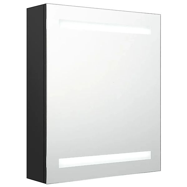 vidaXL LED-Bad-Spiegelschrank Schwarz 50x14x60 cm 326480 günstig online kaufen