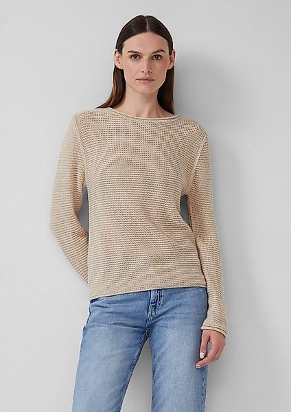 s.Oliver Longpullover Strickpullover Leichter Strickpullover in Ripp-Optik günstig online kaufen