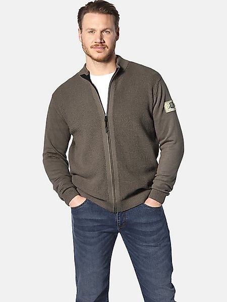 Jan Vanderstorm Strickjacke THORSKARVAR mit Kontrastdetails günstig online kaufen