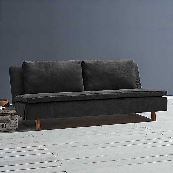 Ausklappbares Sofa schwarz in modernem Design Made in Germany günstig online kaufen