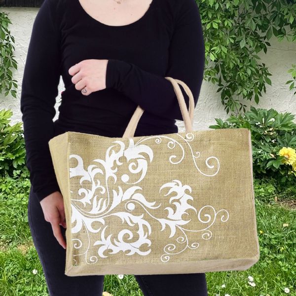 Domelo Einkaufsshopper Jute Einkaufskorb, Vegan Einkaufstasche, günstig online kaufen