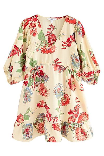 Next Minikleid Minikleid mit Bindedetail und Volumen-Ärmeln (1-tlg) günstig online kaufen