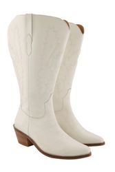 Ulla Popken Leder-Cowboystiefel 3 XL-Schaft Stickerei günstig online kaufen