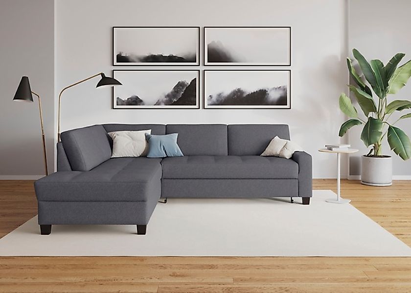 DOMO collection Ecksofa »Florentina zeitlos und elegant, Sitznähte als Desi günstig online kaufen