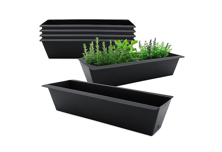 Spetebo Pflanzeinsatz 6er Kunststoff Europaletten Pflanzkasen anthrazit (Se günstig online kaufen