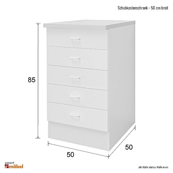 Flex-Well Schubkasten-Unterbau Schubkastenschrank 50 cm breit günstig online kaufen