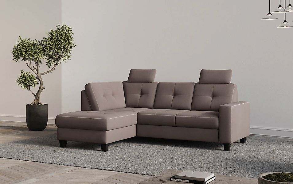Places of Style Ecksofa "Varese", Kreuznaht in beige günstig online kaufen