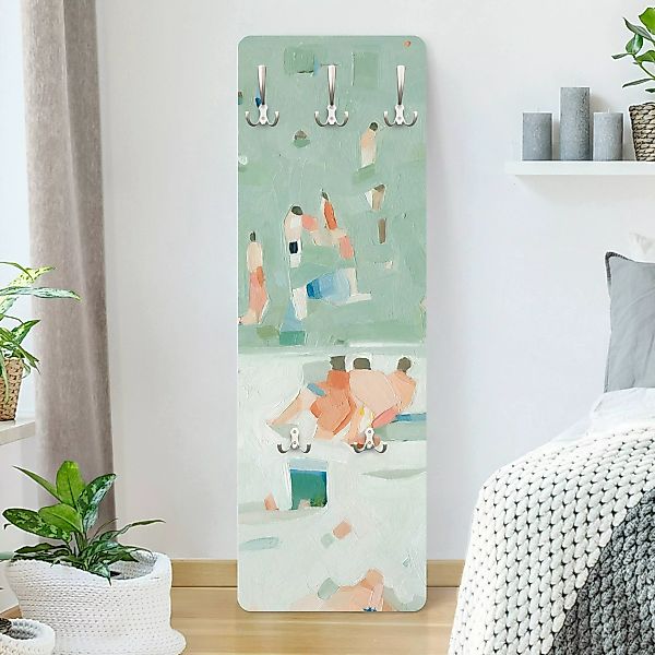 Wandgarderobe Holzpaneel Abstrakt Sommer Konfetti I günstig online kaufen