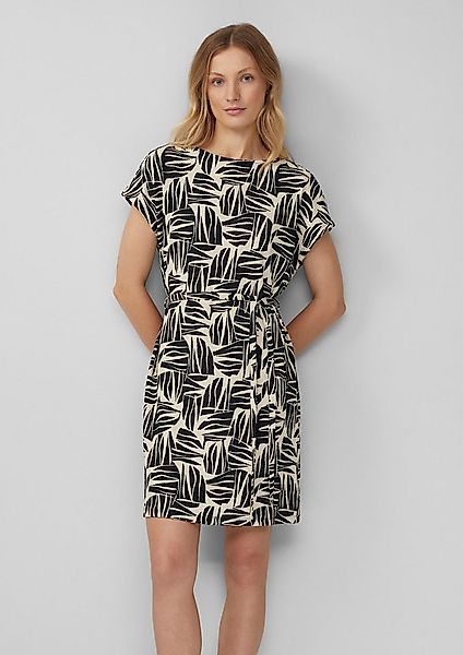 s.Oliver Minikleid Kleid Strukturiertes Jerseykleid im Relaxed Fit mit Bind günstig online kaufen