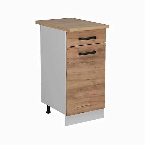 Vicco Unterschrank R-Line, Goldkraft Eiche/Weiß, 40 cm AP Eiche günstig online kaufen