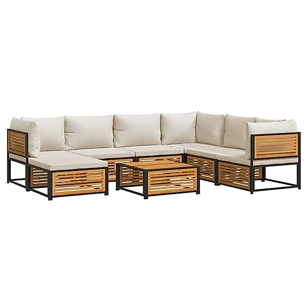 vidaXL Gartenlounge-Set 8-tlg. Garten-Sofagarnitur mit Kissen günstig online kaufen