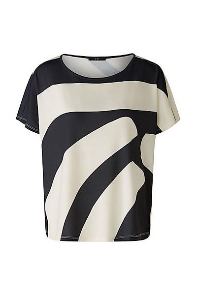 Oui Blusenshirt Bluse, black offwhite günstig online kaufen
