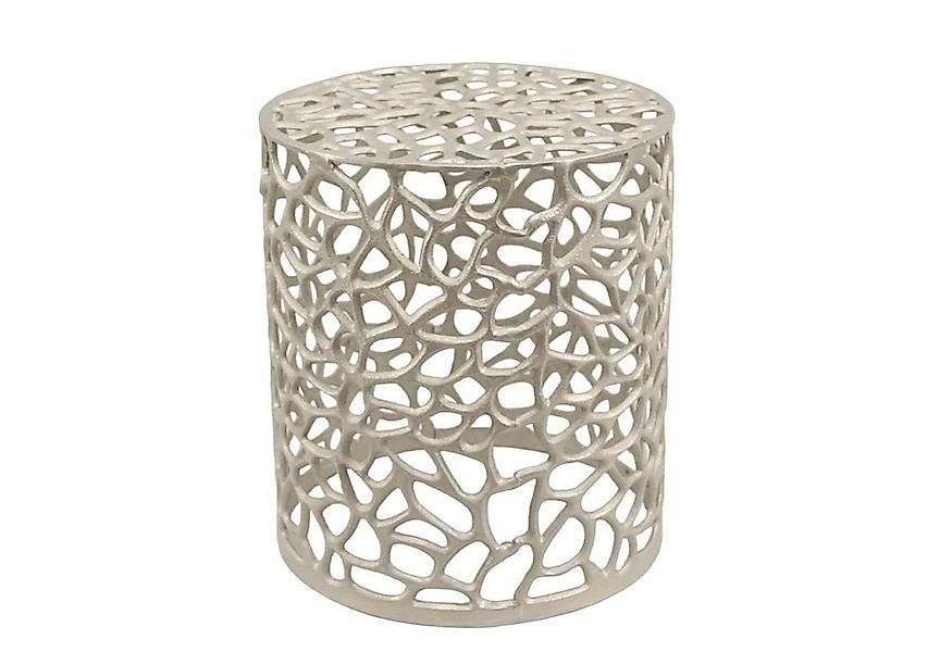 Casa Moro Beistelltisch Metall Tisch Dila Silber rund Designer Couchtisch S günstig online kaufen