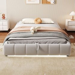 STILVORA Polsterbett 140x200 Doppelbett mit LED&Stauraum,Jugendbett günstig online kaufen