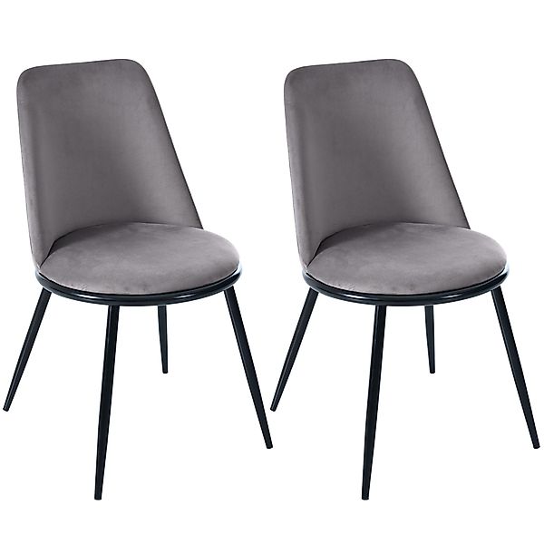 Küchenstühle, 2 Stk, 7 cm extra dickes Samtpolster, Metallgestell, ergonomi günstig online kaufen